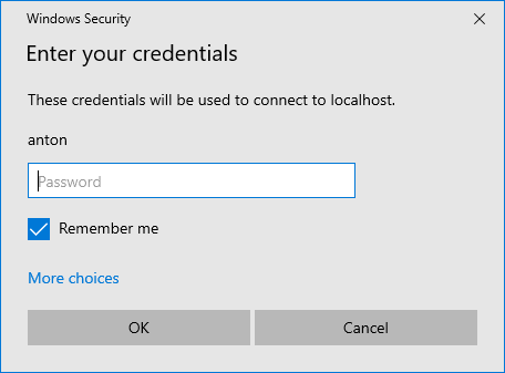 RDP Enter Credentials