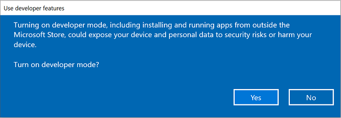 Use Developers Features